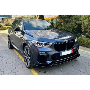 Maxton Design spoiler suitable for front M Technik bumper for BMW X5 G05 after 2018, black lacquer