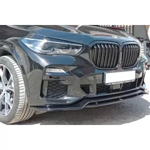 Maxton Design spoiler suitable for front M Technik bumper for BMW X5 G05 after 2018, black lacquer