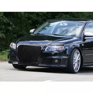 RS4 típusú kdlámpa körüli rács szett Audi A4 B8 sedan, kombi 2007-2011, fekete lakk-image-6145465
