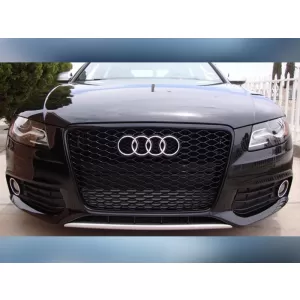 Grille type RS laqué noir adapté pour Audi A4 B8 berline, break 2008-2011-image-6145478
