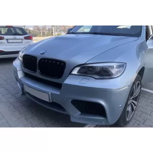 Double slat kidneys in black lacquer suitable for BMW X5 E70 2007-2013, X6 E71 2008-2011