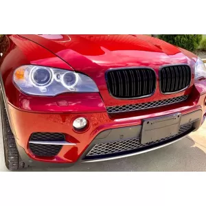 Double slat kidneys in black lacquer suitable for BMW X5 E70 2007-2013, X6 E71 2008-2011