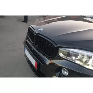 Double slat kidney grilles in black lacquer suitable for BMW X5 F15 2013-2018, X6 F16 2014-2019