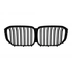Double slat kidney grilles in black lacquer suitable for BMW X5 G05 2019-2022