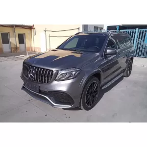 Chrome/black GT style grille suitable for Mercedes GLS X166 2016-2019 with camera opening