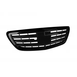 Grille noir laqué type A Design adapté pour Mercedes Classe S W222 2013-2020 pour le modèle avec Distronic et Vision Nocturne.-image-6145730