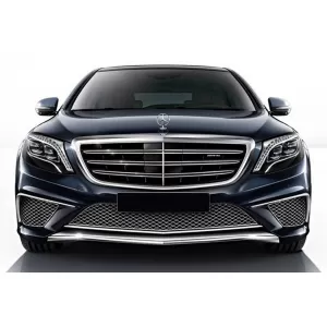 Grille chromé/noir type A Design adapté pour Mercedes Classe S W222 2013-2020 pour le modèle avec Distronic et Vision Nocturne-image-6145774