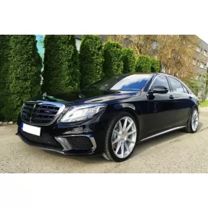 Grille chromé/noir type A Design adapté pour Mercedes Classe S W222 2013-2020 pour le modèle avec Distronic et Vision Nocturne-image-6145775