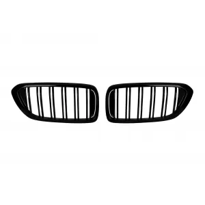 Double slat kidney grilles in black lacquer suitable for BMW 6 Series GT G32 2017-2020