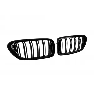 Double slat kidney grilles in black lacquer suitable for BMW 6 Series GT G32 2017-2020