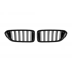 Double slat kidney grilles in black lacquer suitable for BMW 6 Series GT G32 2017-2020