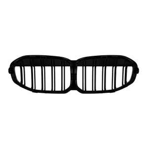 Double slat kidney grilles in black lacquer suitable for BMW 1 Series F40 after 2020