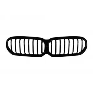 image-20-Single slat kidney grilles in black lacquer suitable for BMW 5 Series G30 sedan, G31 touring after 2020