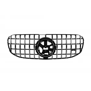 Chrome/black GT style grille suitable for Mercedes GLS X167 2020-2023 with camera opening