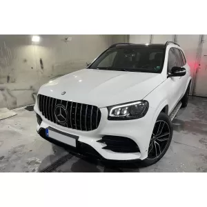 Chrome/black GT style grille suitable for Mercedes GLS X167 2020-2023 with camera opening