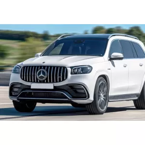 Grille de type GT laqué noir adapté pour Mercedes GLS X167 2020-2023 avec ouverture pour caméra-image-6145894