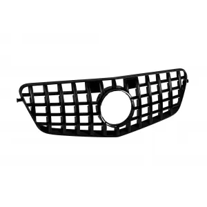 Grille de type GT laqué noir adapté pour Mercedes E-Class W212 2009-2013 sans ouverture pour caméra-image-6145963