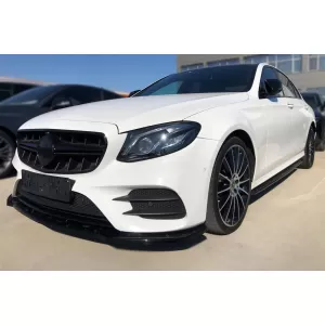 Grille laqué noir type E63 A Design adapté pour Mercedes Classe E W213 berline, S213 break, C238 coupé, A238 cabriolet 2016-2019 avec ouverture pour caméra-image-6145974