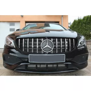 Chrome/black GT style grille suitable for Mercedes CLA C117 2013-2018 without camera opening