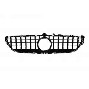 Grille type GT laqué noir adapté pour Mercedes CLS C218 2015-2018 avec ouverture pour caméra-image-6146037