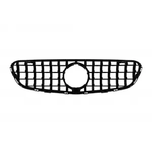 Grille type GT chromé/noir adapté pour Mercedes GLC SUV X253, GLC Coupe C253 2015-2018 avec ouverture pour caméra-image-6146081