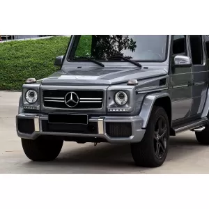 GRILLE CHROME/GRIS TYPE A Design adapté pour MERCEDES G CLASS W463 1990-2018-image-6146131