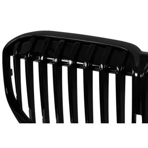 Single rib kidney grilles in black lacquer suitable for BMW 7 Series G11, G12 after 2020