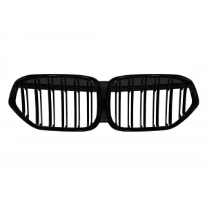 Double slat kidney grilles in black lacquer suitable for BMW X1 F48 after 2020