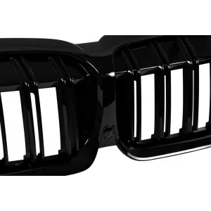 Double slat kidneys in black lacquer suitable for BMW 3 Series G20 sedan, G21 touring 2019-2022