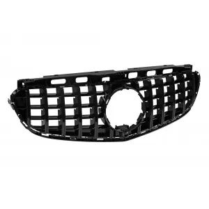 Grille type GT laqué noir adapté pour Mercedes E-Class W212 2014-2016-image-6146250