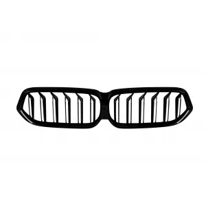 Double slat kidney grilles in black lacquer suitable for BMW 6 Series GT G32 after 2020