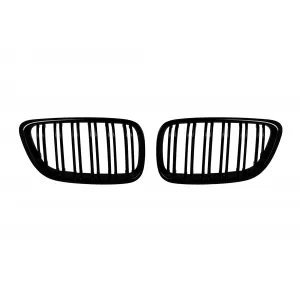 Double slat kidneys in black lacquer suitable for BMW Series 2 F22 Coupe, F23 Cabriolet after 2014