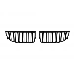 Double slat kidneys in black lacquer suitable for BMW 3 Series E90 sedan, E91 touring 2005-2008