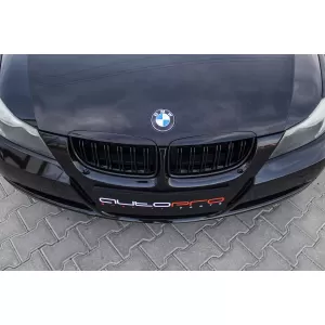 Double slat kidneys in black lacquer suitable for BMW 3 Series E90 sedan, E91 touring 2005-2008