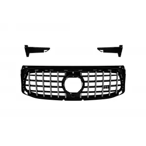 Chrome/black GT style grille suitable for Mercedes GLB X247 2020-2023 for A Design bumper
