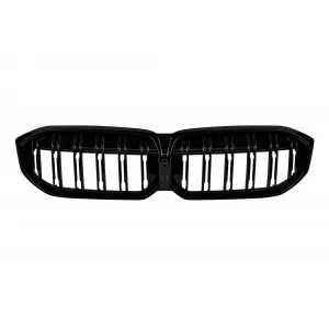Double slat kidneys in black lacquer suitable for BMW 3 Series G20 sedan, G21 touring after 2022