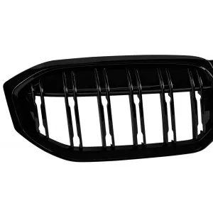 Double slat kidneys in black lacquer suitable for BMW 3 Series G20 sedan, G21 touring after 2022
