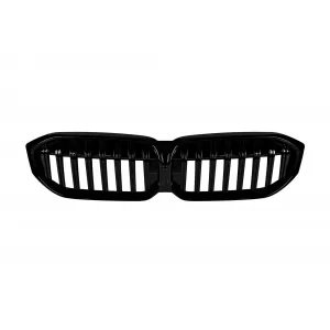 Single slat kidneys in black lacquer suitable for BMW 3 Series G20 sedan, G21 touring after 2023