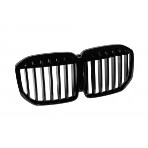 Single rib kidney grilles in black lacquer suitable for BMW X7 G07 after 2023