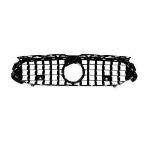 Chrome/black GT style grille suitable for Mercedes A-Class W177 after 2023 with camera opening