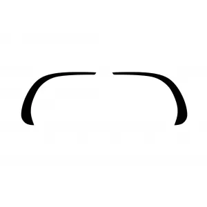 Aero strips suitable for front A Design-Line of Mercedes GLC X253 2020-2023, black lacquer