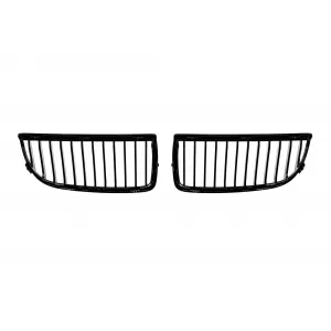 Single rib kidney grilles in black lacquer suitable for BMW 3 Series E90, E91 2005-2007