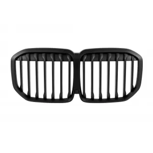 Single ribbed kidney grilles in matte black suitable for BMW X7 G07 2018-2022