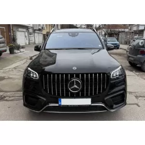 Grille style GT chromé/noir adapté pour Mercedes GLS X167 après 2024 pour pare-chocs avant A Design Line-image-6146773