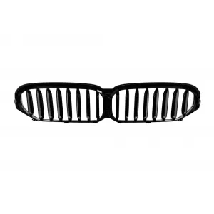 Grilles de calandre illuminées Iconic Glow avec lamelles simples adaptées pour BMW Série 5 G30, G31 2020-2023, laqué noir-image-6146868