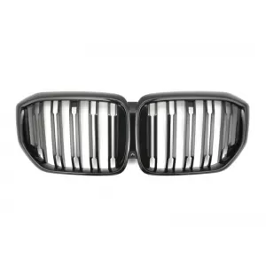 Double slat kidney grilles in black lacquer suitable for BMW X5 G05 LCI after 2023