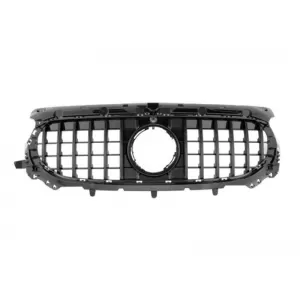 Black GT style grille suitable for Mercedes GLA H247 after 2024 with standard bumper