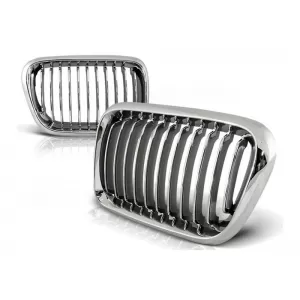 image-29-Double ribbed chrome kidneys suitable for BMW 3 Series E36 sedan, touring, coupe, convertible 10.1996-08.1999