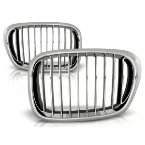 Double ribbed chrome kidney grilles suitable for BMW 5 Series E39 sedan, touring 09.1995-06.2003