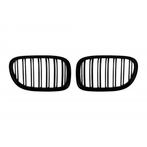 Black kidney grilles suitable for BMW 7 Series F01 short wheelbase, F02 long wheelbase 2008-2015
